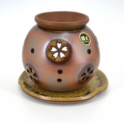 japanese brown perfume burner for essential oils aromatherapy MORIMASA