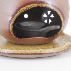 japanese brown perfume burner for essential oils aromatherapy MORIMASA