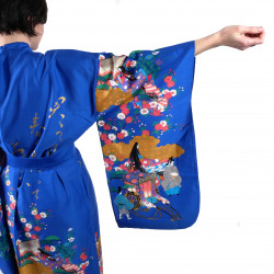 Kimono azul tradicional japonés para mujer., UTAÔJO, poemas y princesas brillantes