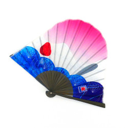 ventaglio giapponese a forma di monte fuji, ICHIGO, ghiaccio rosa e blu