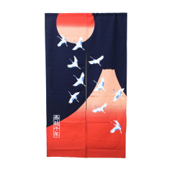 Japanese curtain  NOREN red FUJI - Hokusai 
