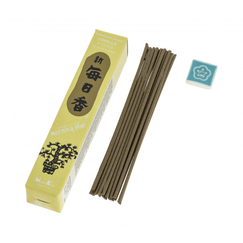 Box of 50 Japanese incense sticks, MORNING STAR, vanilla