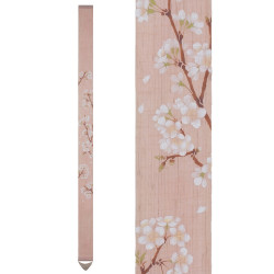 Feiner japanischer Wandteppich aus Hanf, handbemalt, SAKURA, Kirschbaum