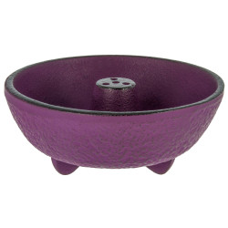 Incense burner in purple cast iron, IWACHU, fountain