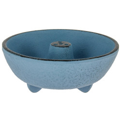 Blue cast-iron incense burner, IWACHU, fountain