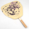 non folding japanese fan uchiwa,  FUJIN RAIJIN