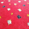 Red Japanese cotton fabric matsu patterns flowers butterflies made in Japan width 112 cm x 1m