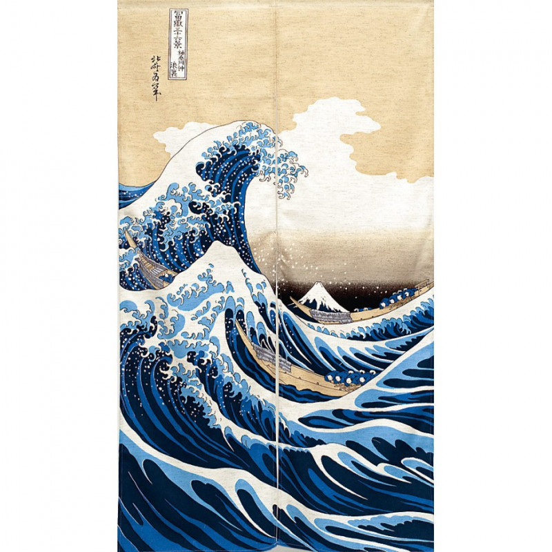 Rideau japonais noren en polyester, KANAGAWA