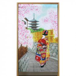 Rideau japonais noren en polyester, GEISHA