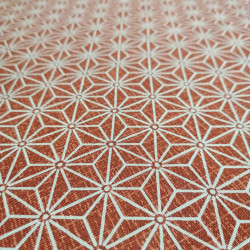 Japanese red cotton fabric with asanoha pattern, ASANOHA, made in Japan width 112 cm x 1m