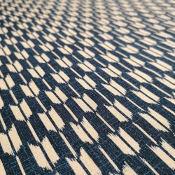 Japanese blue cotton fabric with arrow motif, YAGASURI, made in Japan width 112 cm x 1m