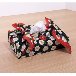 Furoshiki in poliestere giapponese, TSUBAKI, rosso