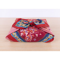 Furoshiki in poliestere giapponese, TEMARI, rosso