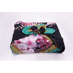 Japanese polyester furoshiki, HIYASHINSU, black