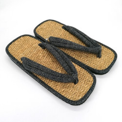 pair of Japanese sandals zori seagrass, DOT