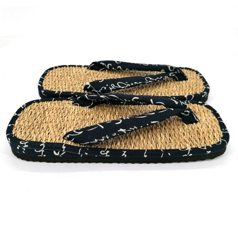 Paar japanische Sandalen Zori Seegras, MOTIFS
