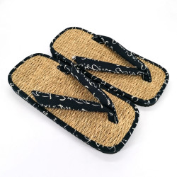 Paar japanische Sandalen Zori Seegras, MOTIFS