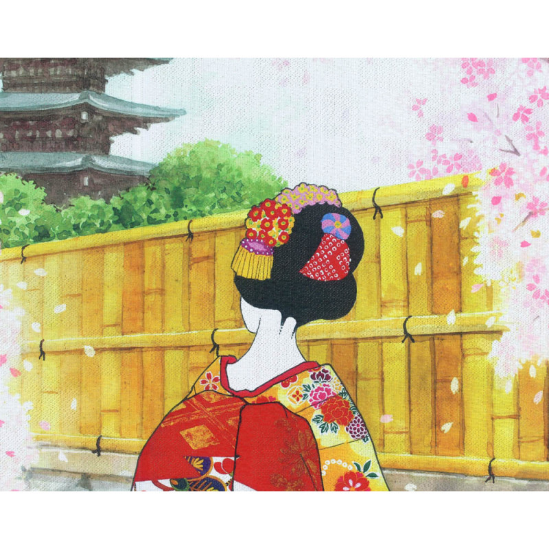 Rideau japonais noren en polyester, GEISHA