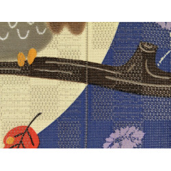 Rideau japonais noren en polyester, MORI NO CHIE FUKURÔ