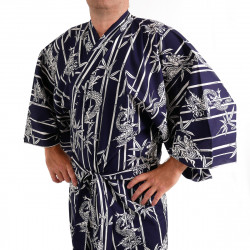 japanischer herren blauer Yukata – Kimono, RYÛTAKE, Bambus und Drache