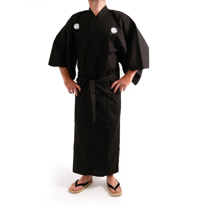 Happi kimono japonés de algodón con estampado de dragón azul y blanco para  hombre - RYU NO