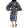kimono giapponese felice cotone giapponese, SHIRAUME, fiori di prugna bianca
