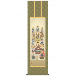 Japanisches Kakemono Kakejiku, buddhistische Symbole - BUKKYOTO