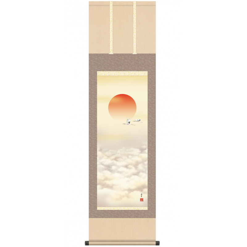 Japanese Kakemono Kakejiku, Sunset - NICHIBOTSU