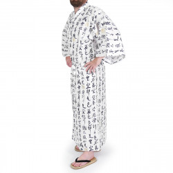 kimono yukata giapponese bianco in cotone, HANNYA, HANNYA sutra