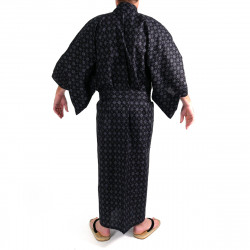 japanischer Herren yukata Kimono - schwarz, MOYOU, Diamant