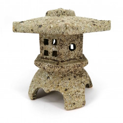 Large ceramic table lantern ornament, stone look - TORO