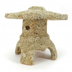 Lanterna da appoggio media in ceramica, aspetto pietra - TORO