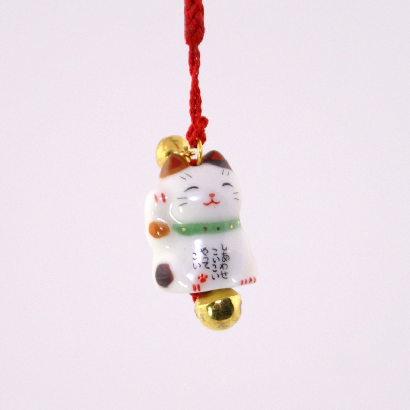 Japanese cat decorative hook for phone, MANEKINEKO, tricolor