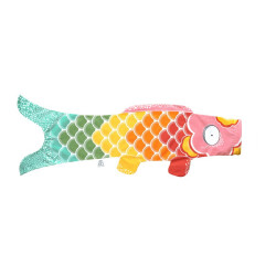 Rainbow koi carp shaped windsock, KOINOBORI RAINBOW