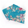 Japanese silk scarf with orchid pattern, RAN, color of your choice