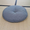 Round meditation cushion, ZABUTON, Gray DENIM fabric