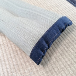 Japanese makura cushion in rice straw DENIM BLUE 50x30cm