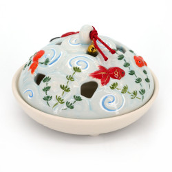 Japanese mosquito repellent holder with goldfish pattern, KINGYO, 10.5 cm