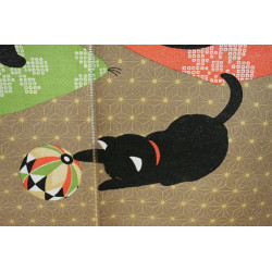 rideau noren japonais chats  85 x 150 cm NEKO