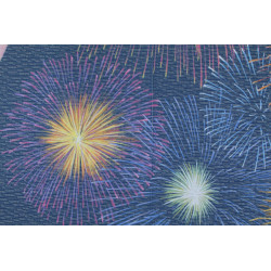 Rideau japonais noren en polyester, feu d'artifice, HANABI