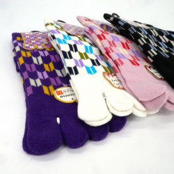 Japanese five-finger tabi cotton socks YAGASURI pattern, color of your choice, 22 - 25cm