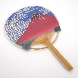 Small Japanese non-folding fan uchiwa, MT FUJI, fuji
