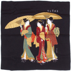 black japanese furoshiki  - Yugaeri