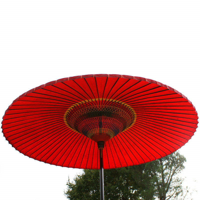 big red japanese umbrella