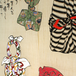 rideau noren japonais en lin Furoshiki