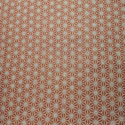 Tissu rouge japonais en coton motif asanoha, ASANOHA, fabriqué au Japon largeur 112 cm x 1m