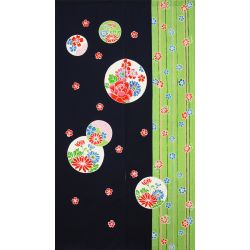 Japanese cotton Noren curtain, HANA