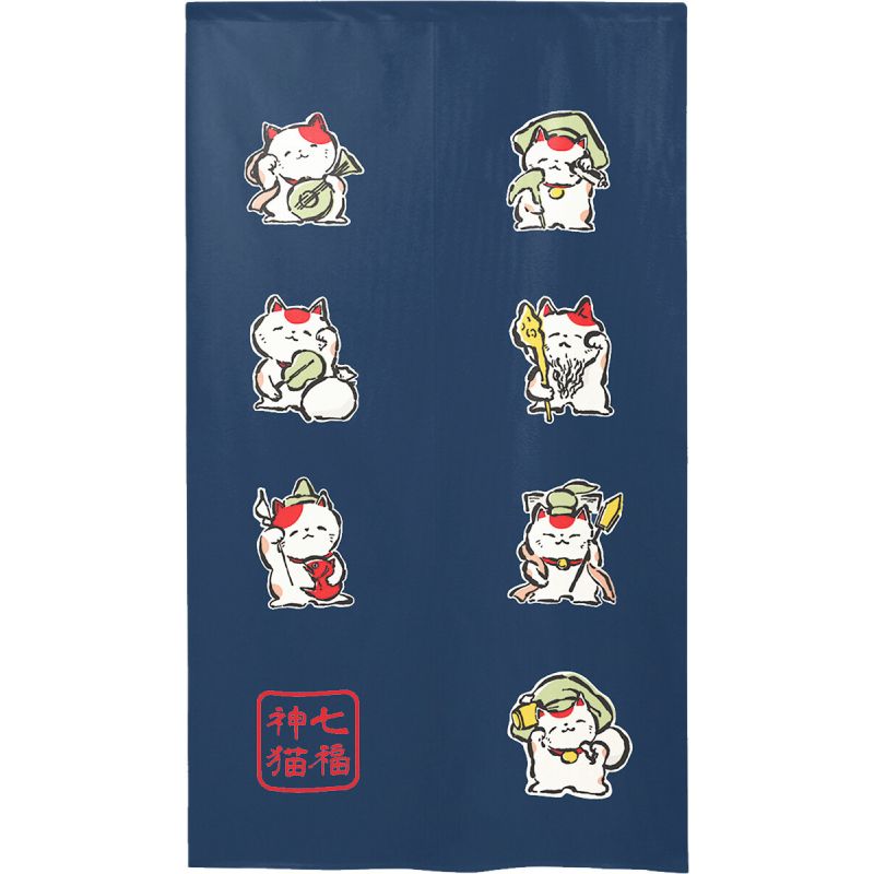 Japanischer Noren Polyester Vorhang, MANEKINEKO