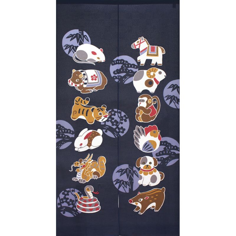 Japanese Noren polyester curtain, ZODIAC