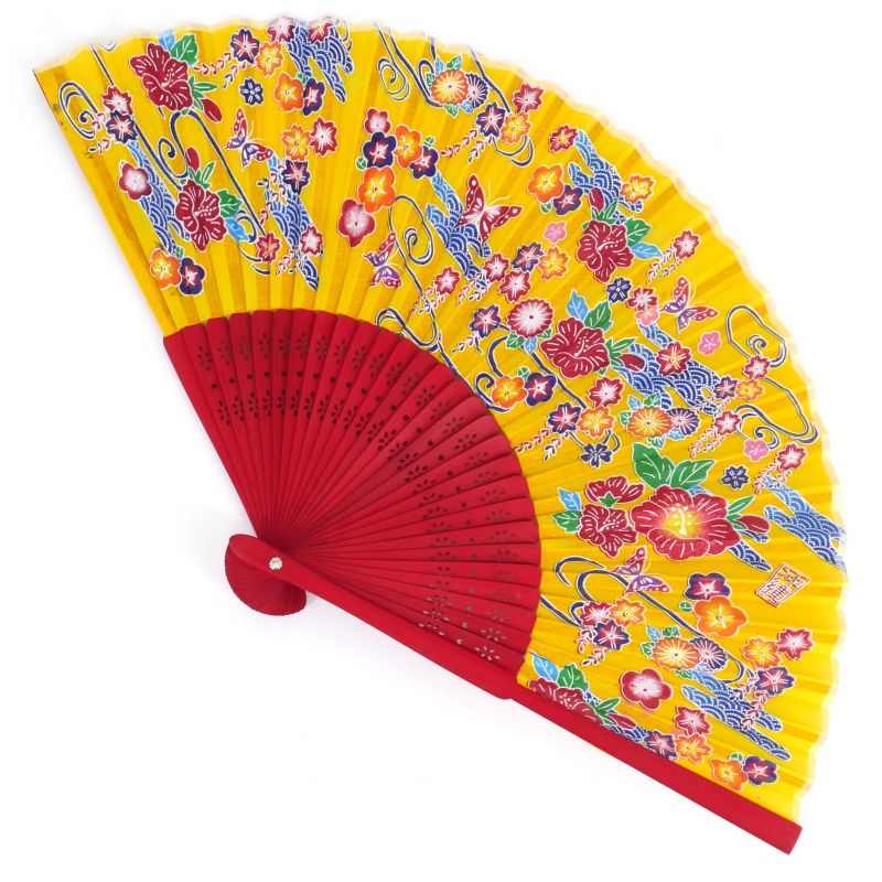 Japanese fan in Silk and Bamboo, CHOTOHANA